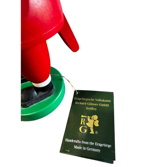 Richard Glasser Erzgebirge Santa Nutcracker With Teddy Bear 8 1/2" Germany - Picture 5 of 8